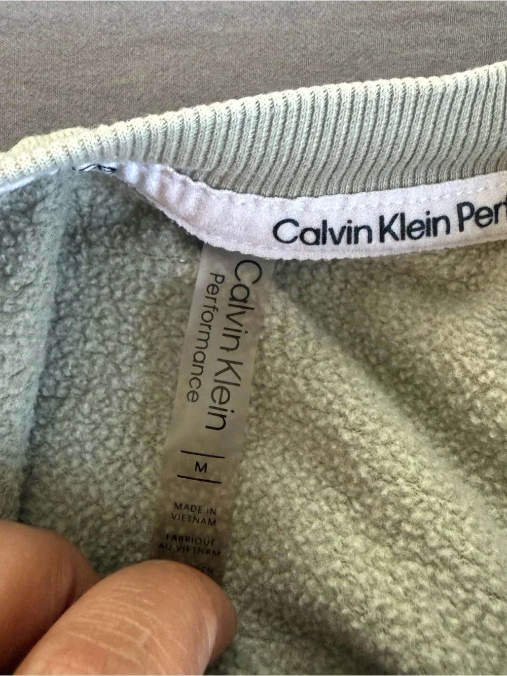 Calvin Klein Sage Green Track Jogger Set with White Stripe